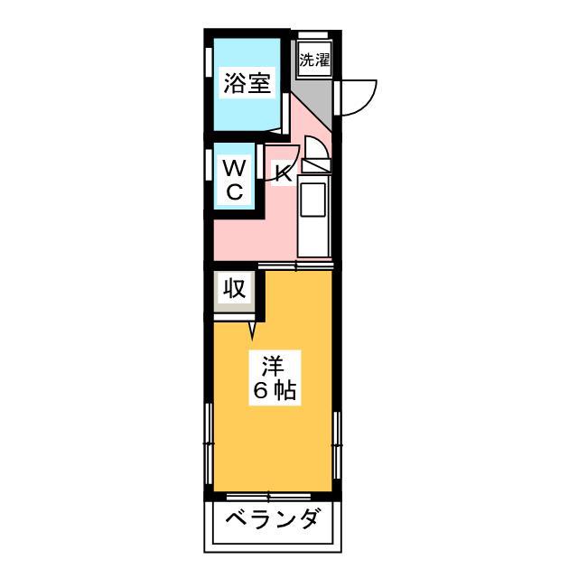 レーベン周明(1K/1階)の間取り写真