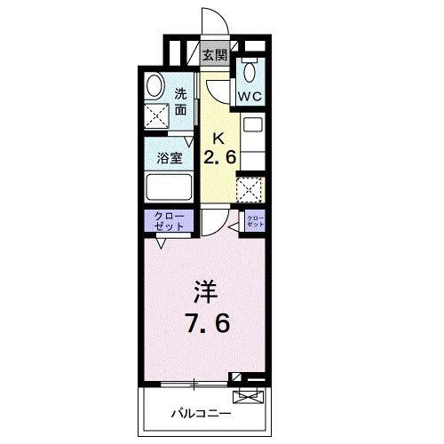 ソレアード(1K/3階)の間取り写真