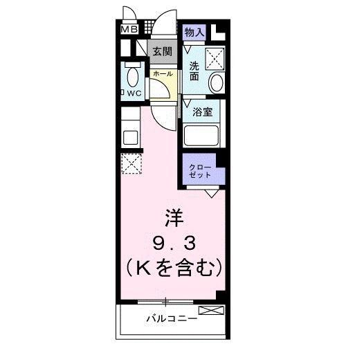 シャルマンメゾン(ワンルーム/2階)の間取り写真