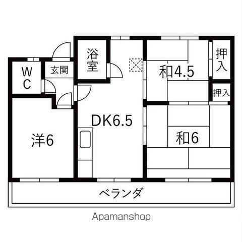 池上ハイツ(3DK/3階)の間取り写真