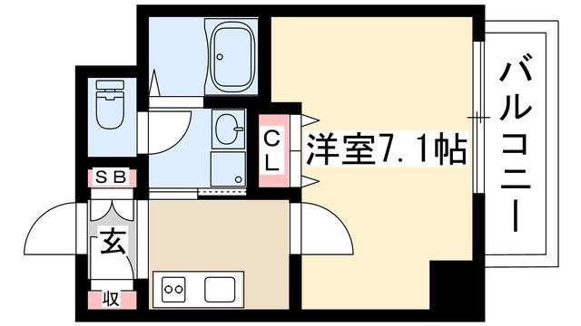 リアライズ代官町(1K/8階)の間取り写真