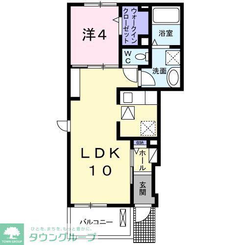 ガーデン パレス(1LDK/1階)の間取り写真