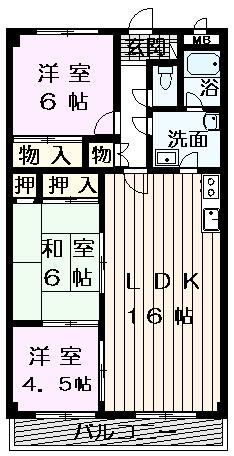 ルミエールフカキ(3LDK/2階)の間取り写真