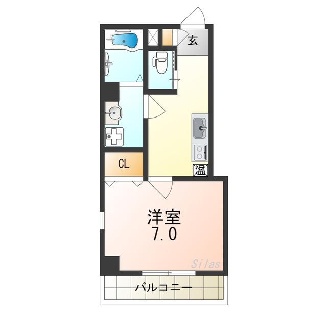 TKアンバーコート堺東(1K/5階)の間取り写真
