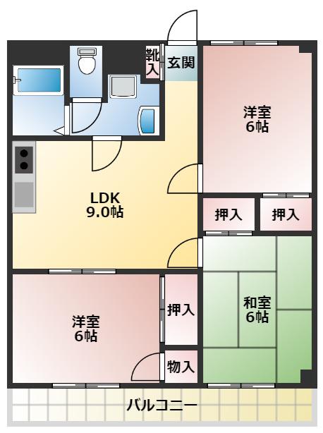 ロイヤルハイムI(3LDK/1階)の間取り写真