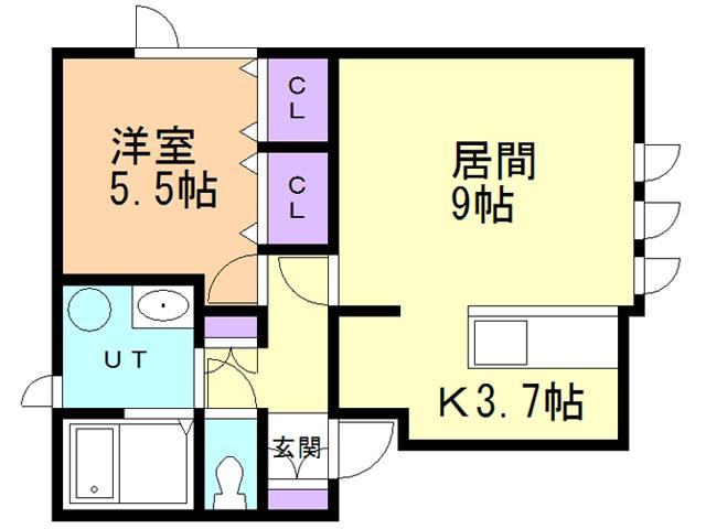 プチメゾン(1LDK/2階)の間取り写真