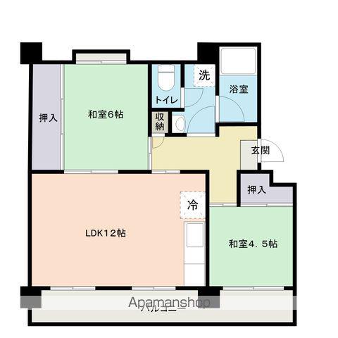 美室団地1棟(2LDK/3階)の間取り写真