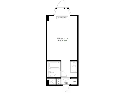 赤坂ベルゴ(ワンルーム/5階)の間取り写真