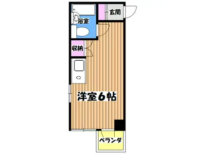 メゾン・ド・ノアピア富士見町(ワンルーム/1階)の間取り写真