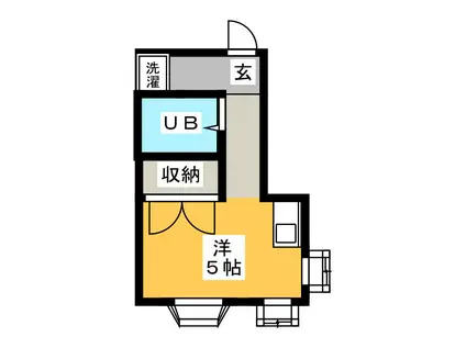 ラピュタ萩原(ワンルーム/1階)の間取り写真