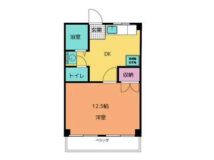 ダイムマンション阿古曽III(1DK/3階)の間取り写真