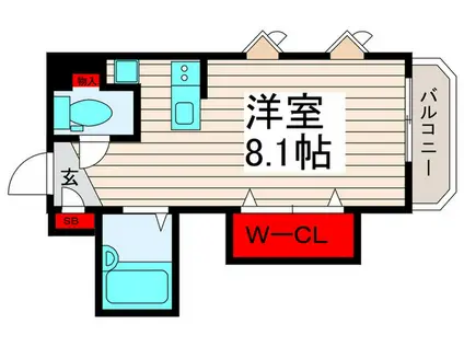 西新井マンション(ワンルーム/2階)の間取り写真