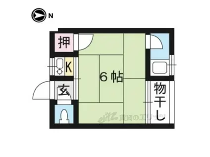 栄和荘(1K/2階)の間取り写真
