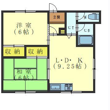マイハイツ(2LDK/2階)の間取り写真