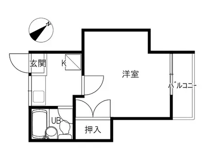 サンモリッツ(1K/2階)の間取り写真