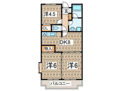セピアコート東戸塚(3DK/1階)の間取り写真
