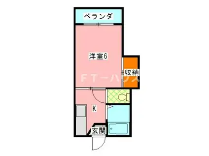 ジョリエ新検見川(1K/1階)の間取り写真