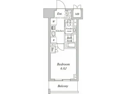 プラウドフラット神楽坂II(1K/5階)の間取り写真