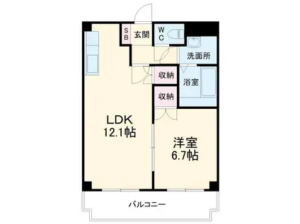 アリビオ・パルフェ壱番館(1LDK/3階)の間取り写真