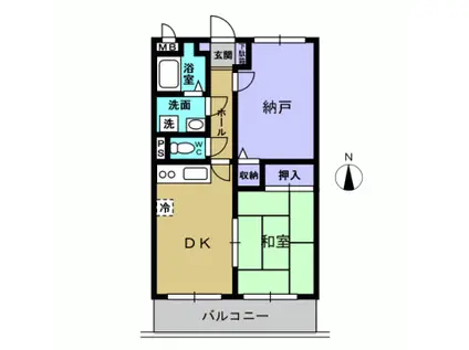アネックス福元(2DK/2階)の間取り写真