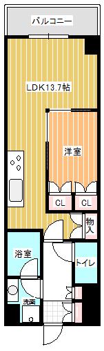ステーションツインタワーズ糀谷(1LDK/4階)の間取り写真