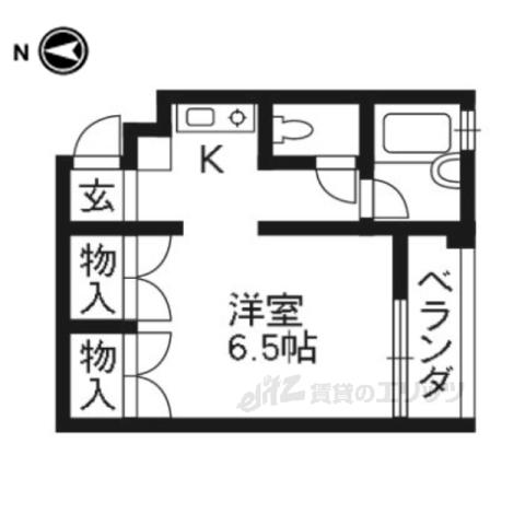ブティック ベル(1K/2階)の間取り写真
