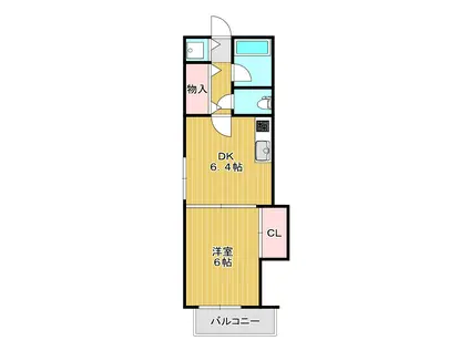 KS HOUSE(1DK/3階)の間取り写真