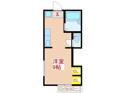 エスポワール荒田(ワンルーム/4階)の間取り写真