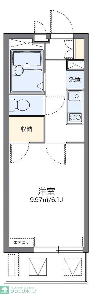 レオパレス元住吉桜下(1K/2階)の間取り写真