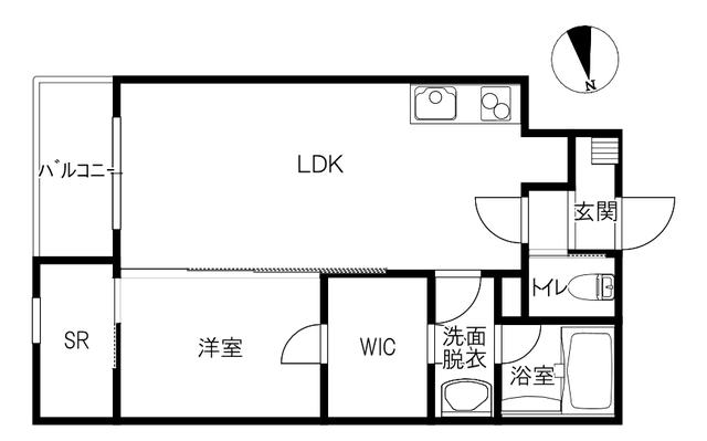 AMANCIEL増泉(1LDK/3階)の間取り写真