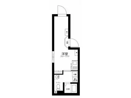 GLICION上落合(ワンルーム/1階)の間取り写真