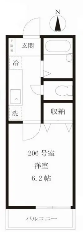 ラポールK弐番館 2階階 間取り
