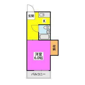 PHOENIX香椎参道(1DK/3階)の間取り写真