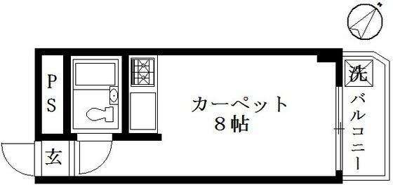 シャトレー東池袋(ワンルーム/5階)の間取り写真