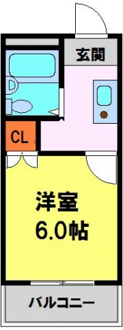 メゾン岸本(1K/3階)の間取り写真