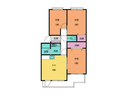 サンライフ75(3DK/2階)の間取り写真