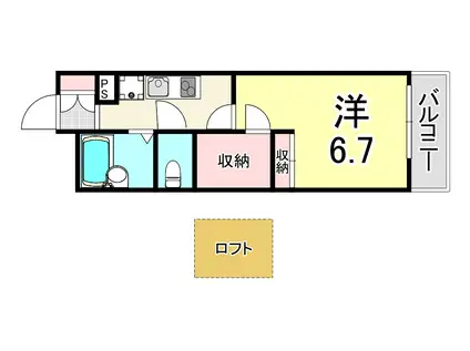 レオパレスあまがさき駅近(1K/4階)の間取り写真