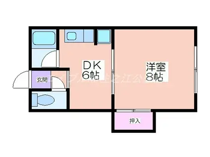 プレスト東加賀屋(1DK/3階)の間取り写真