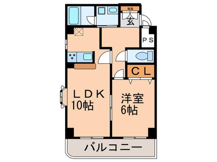 メゾンTSN(1LDK/2階)の間取り写真