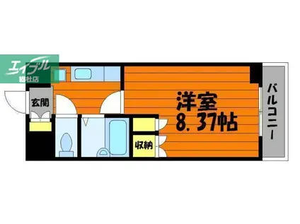 ジュネス天領I(1K/4階)の間取り写真