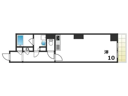 ウエストクィーンズ(ワンルーム/3階)の間取り写真