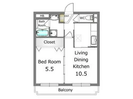 ソル・レヴァンテ 錦 (1LDK/3階)の間取り写真
