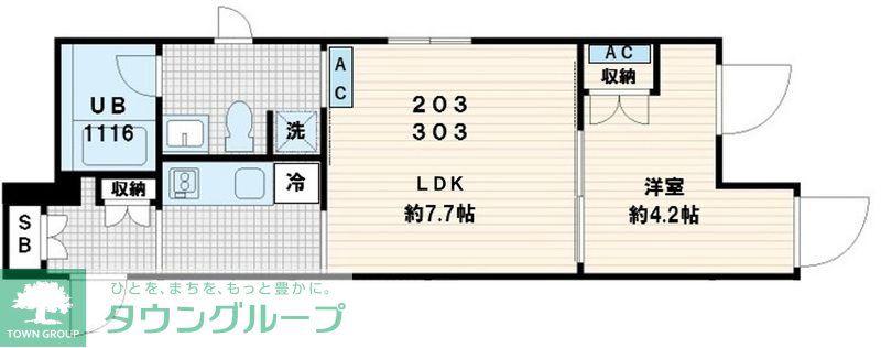 MUVA YOYOGI(1LDK/2階)の間取り写真