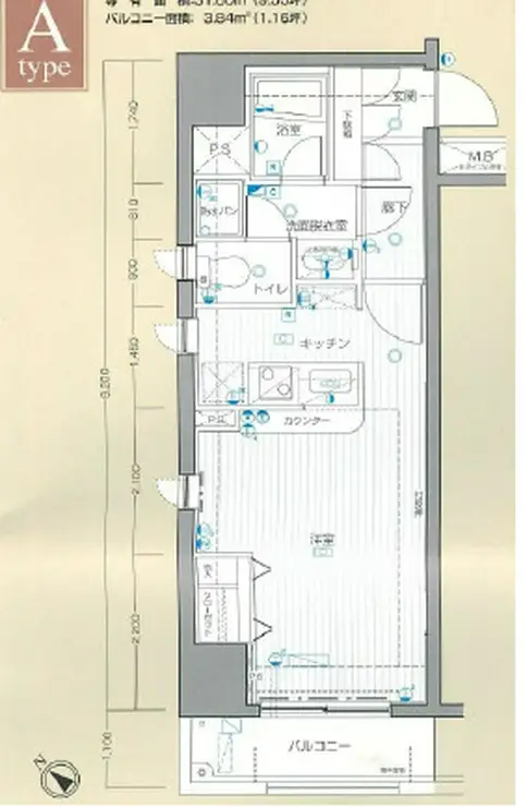 ベスト伊勢佐木長者町 11階階 間取り
