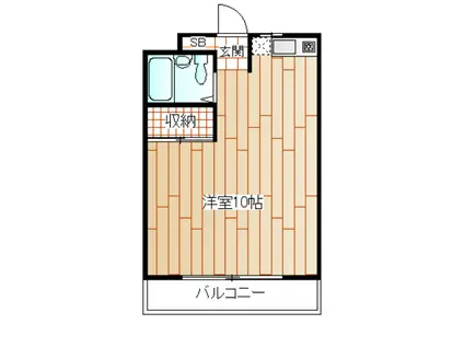 コーポ吹上(ワンルーム/2階)の間取り写真