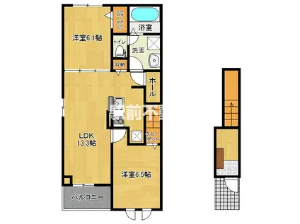 グレイスIII(2LDK/2階)の間取り写真