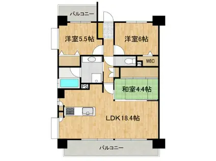 レクシア長嶺南グラシオ(3LDK/5階)の間取り写真