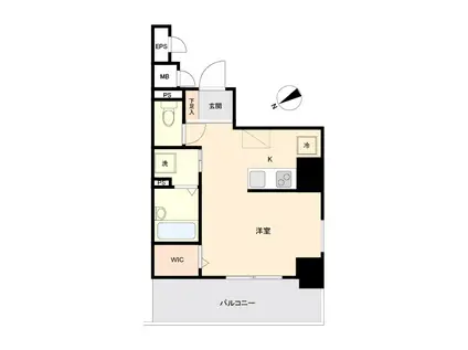 マリアージュ市川(1K/3階)の間取り写真