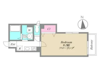 KIHACHI RESIDENCE(1K/1階)の間取り写真