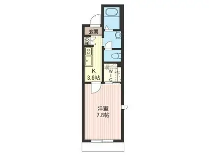 PLAISIR OHNUKI(1K/1階)の間取り写真